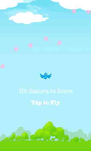 Flying Sakuras Free - Live classic sweat with pink bird game App 1