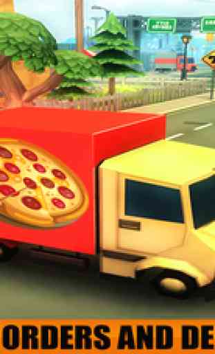 Food Truck Pizza Delivery Simulator - Mini Van parking Skills Games For Kids 2