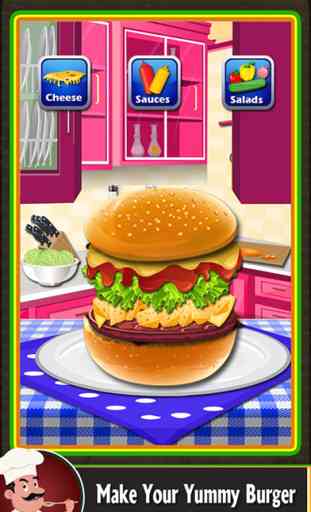 Fast Food Burger Maker - BBQ grill food and kitchen game 4