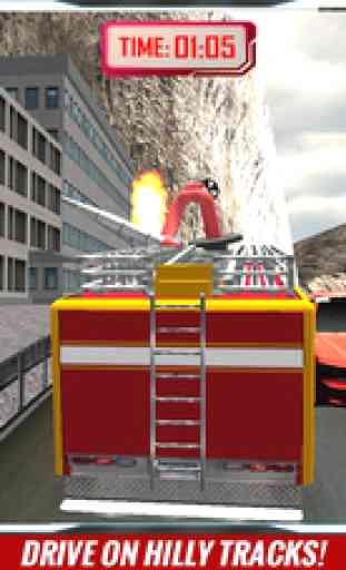 Fire Truck Hill Climbing 3D Simulator Game 2