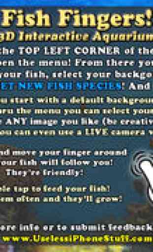 Fish Fingers! 3D Interactive Aquarium FREE 4