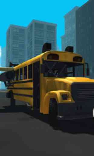 Flying Car Simulator 3D: Stunt Bus 2