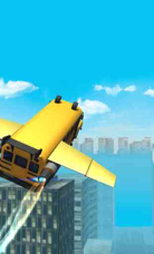 Flying Car Simulator 3D: Stunt Bus 3