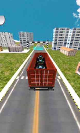 Flying Car Transporter Truck Simulator - Futuristic Transformer Truck Stunts 1