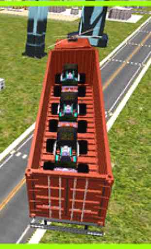 Flying Car Transporter Truck Simulator - Futuristic Transformer Truck Stunts 2