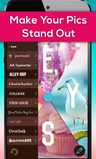 Fonts For Pictures Effects - Cool Font Candy & Typography Editor 4