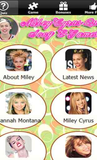 Fun game for Miley Cyrus' Fan - Quiz about Hannah Montana Songs up to Videos and Latest News 3