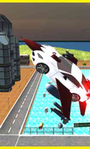 Futuristic F16 Flying Car Free Simulator – Jet fighter Car Air Stunts 1