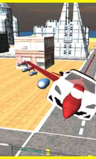 Futuristic F16 Flying Car Free Simulator – Jet fighter Car Air Stunts 2
