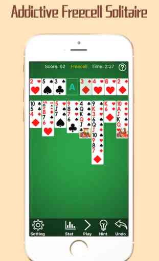 FreeCell Solitaire - Snap Cards to 4 Merged Up Stack 1