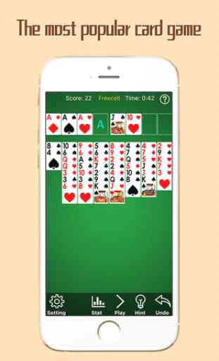 FreeCell Solitaire - Snap Cards to 4 Merged Up Stack 4