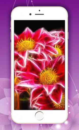 Glowing Flower.s Wallpaper – Cool Neon Themes And Floral Background Picture.s For Lock Screen 2