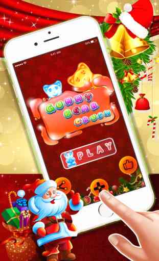 Gummy Bear Crush : - The free match3 puzzles game for Christmas Eve 1