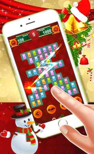 Gummy Bear Crush : - The free match3 puzzles game for Christmas Eve 2