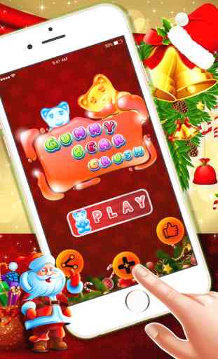 Gummy Bear Crush : - The free match3 puzzles game for Christmas Eve 4