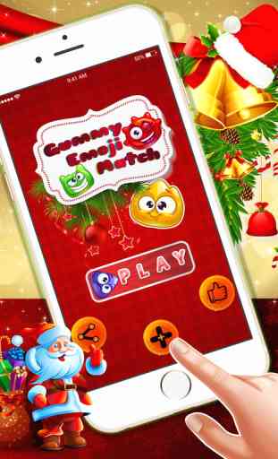 Gummy Emoji Crush : - A match 3 puzzle game for Christmas holiday season! 4