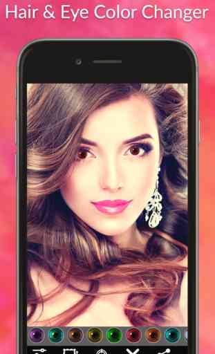 Hair Color Changer & Eye Color Changer - Beautify Hairstyle with perfect makeup editor 3