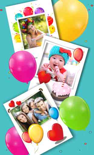 Happy Birthday photo frames – create birthday greeting cards & collages and edit your images 1