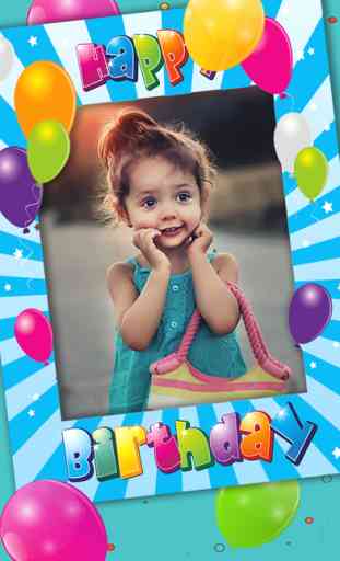 Happy Birthday photo frames – create birthday greeting cards & collages and edit your images 4