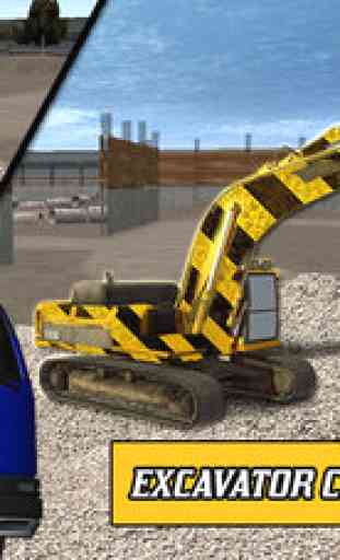 Heavy Excavator Crane Sim 3D - Road Construction Material Dump Digger & Truck Driving Simulator 3