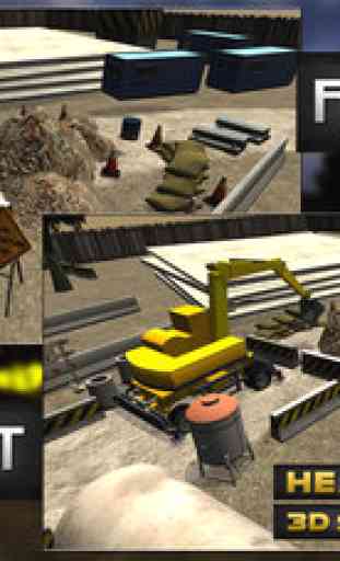 Heavy excavator simulator : Awesome construction crane parking challenge for kids and teens 2