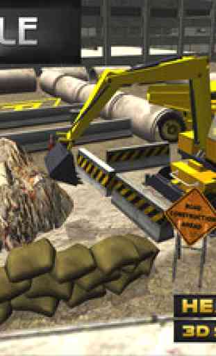 Heavy excavator simulator : Awesome construction crane parking challenge for kids and teens 4