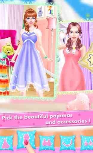 High School PJ Party - Girls Sleepover Salon with Summer SPA, Makeup & Makeover Games 4