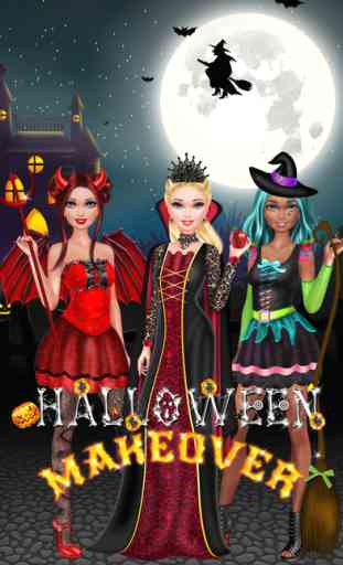 Halloween Makeover - Kids Makeup & Dress Up Games 1