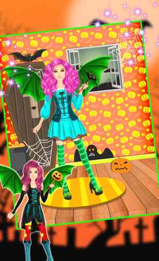 Halloween Party Girl Spa Makeup & Dress Up Game 1