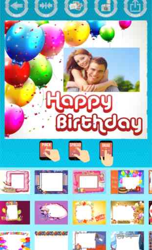 Happy birthday photo frames edit and create cards 2