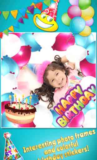 Happy Birthday Photo Frames & Stickers with Stamps 1