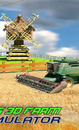 Harvesting 3D Farm Simulator - Agriculture Crops Reaping & Plowing Machine 3