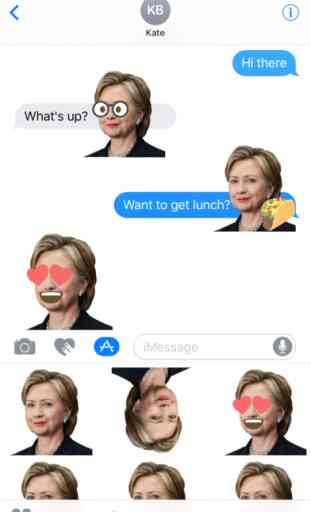 Hillary Clinton Emoji Sticker Pack 1
