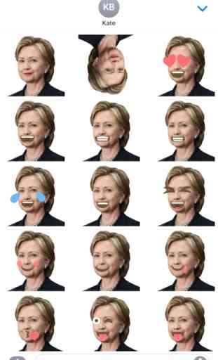 Hillary Clinton Emoji Sticker Pack 3