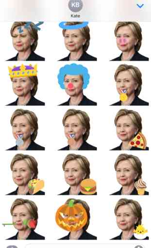 Hillary Clinton Emoji Sticker Pack 4
