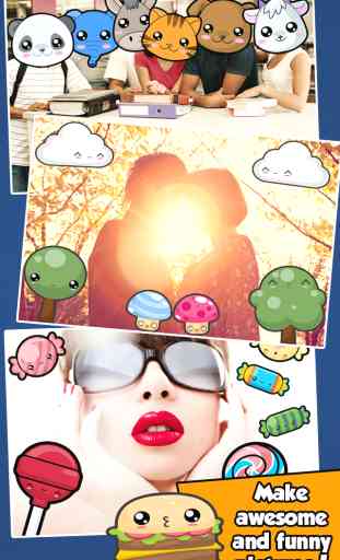 InstaCute Photo Editor - An Awesome Camera Booth App with Cute Kawaii Style Stickers to Dress Up your Picture Images 2