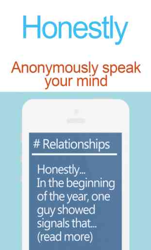 Honestly...Anonymously share, chat, meet and dating with new people! 1
