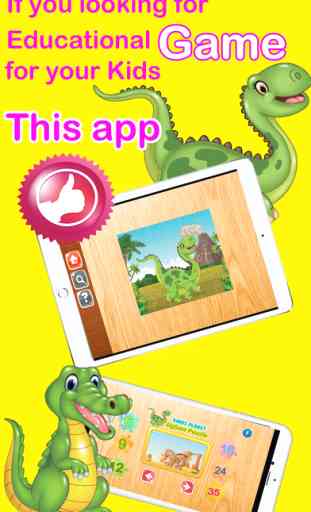 Jurassic Dinosaurs Jigsaw Puzzle - Planet Dinos Educational Puzzles Games to Help Kids and Kindergartens Learn 2