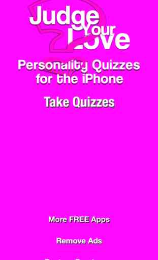 Judge Your Love Personality Quizzes 1