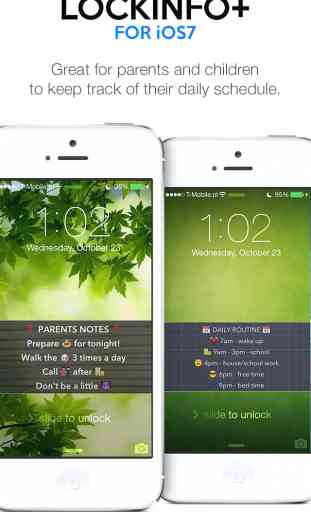 LockInfo+ for iOS7 - Custom Texts, ICE and Contact Details on LockScreen Wallpaper 3