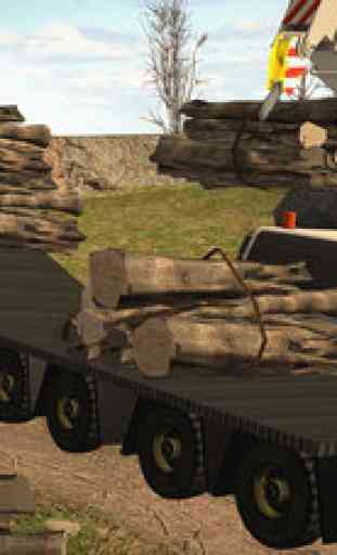 Log Transporter Cargo Truck 3D - Be real trucker in the woods and enjoy simulation 1