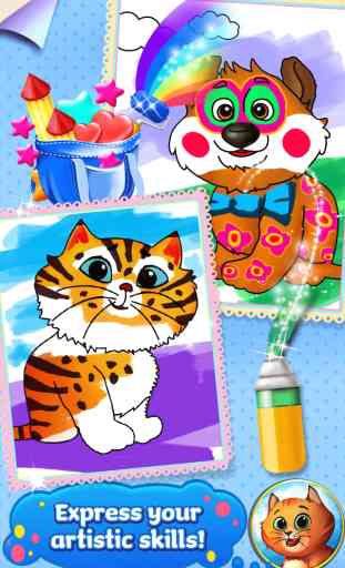 Kitty & Puppy Paint Time - Little Painters Party 4