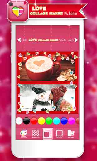 Love Collage Maker Pic Editor - Beautiful Photo Frames and Cam Effects 4