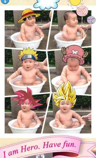 Manga Sticker Camera HD - Super Saiyan Goku Ninja Naruto Luffy One Piece Hair Edition 1