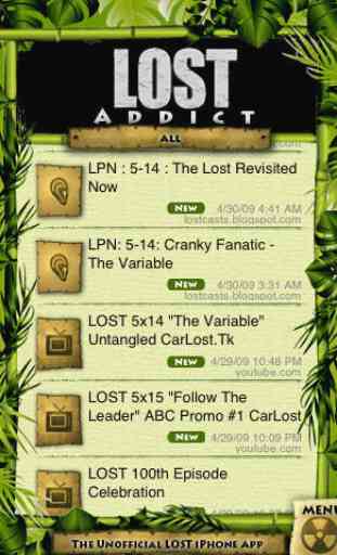 LOST ADDICT - The Unofficial LOST iPhone Fan APP 1