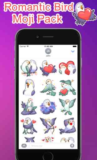 Love Birds Emoji Stickers - for iMessage 1