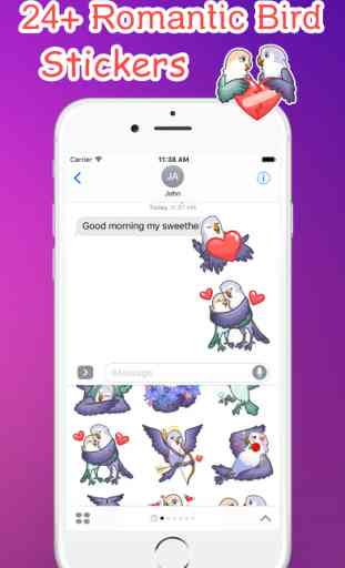 Love Birds Emoji Stickers - for iMessage 2