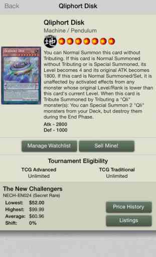 Card Prices: Yu-Gi-Oh Edition 2