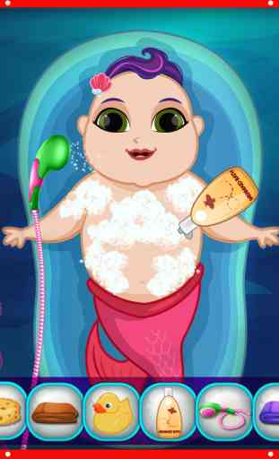 Mommy's Little Mermaid New Baby Salon Story - My Newborn Care Spa Hospital Doctor Games for Girls & Kids 4