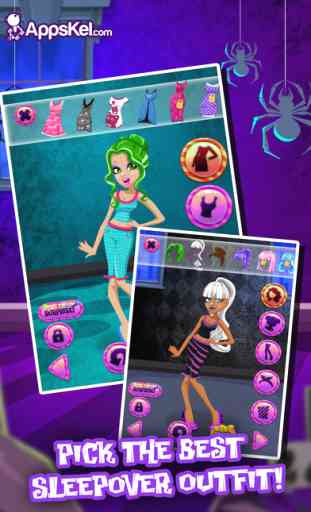 Monster Girls Pajama Sleepover Dress Up : PJ Party Games for Kids Free 2
